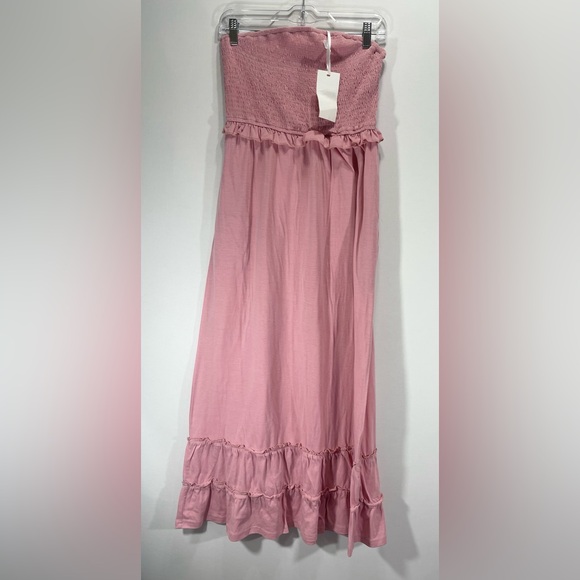 Grace Karin Dresses & Skirts - NWT Grace Karin Pink Strapless Smocked Maxi Dress with Pockets Women's Medium